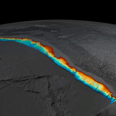 Subduction Zone Image off West Coast